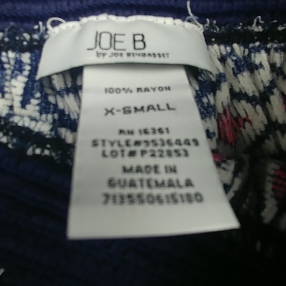 Joe B, wide elastic waist shorts, tribal print beachy high waist pockets - Picture 5 of 6